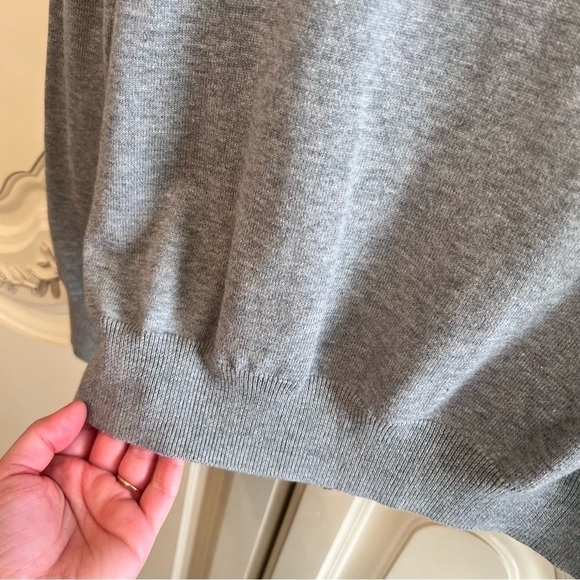 Joseph A. Bank Pima Cotton Quarter Zip Business Casual Sweater, Gray, Medium - Picture 7 of 11